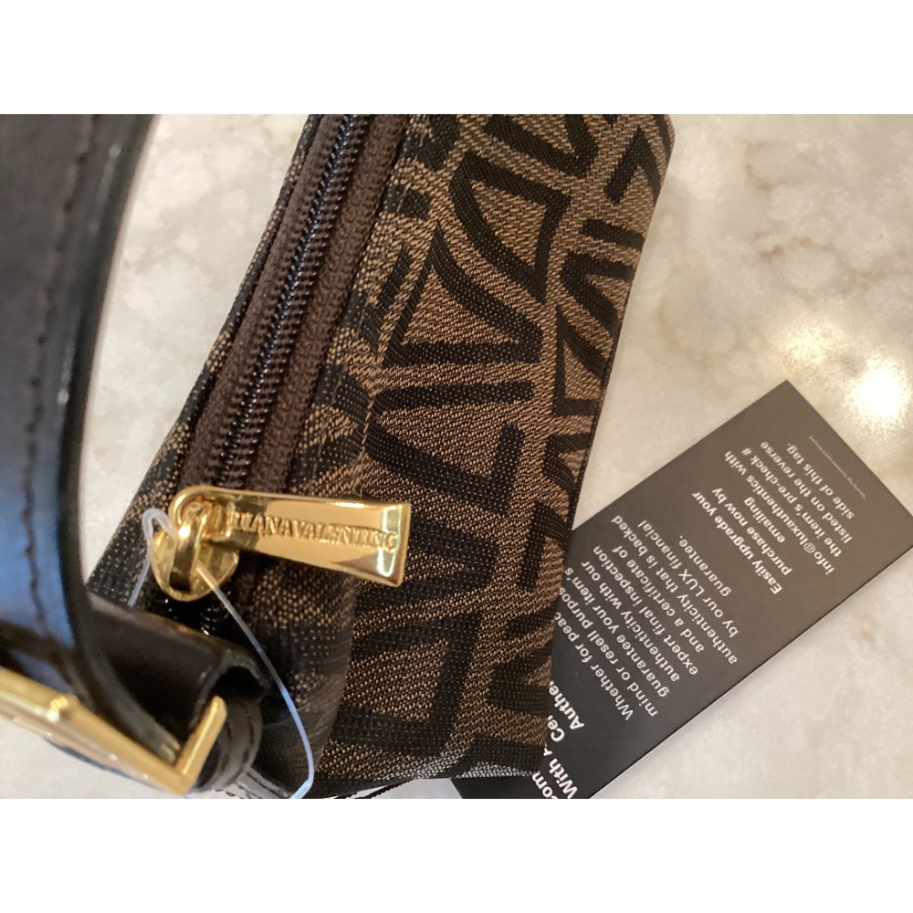 Diana Valentino Mini Top Handle Bag Designer Monogram Print Gold‎ Hardware - Picture 5 of 7